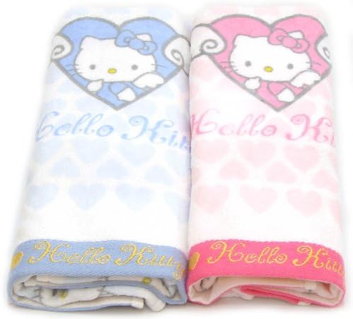 Amazon.com: Hello Kitty Towel Set 2 pcs 31.5X15.7 100% Cotton Bath ...