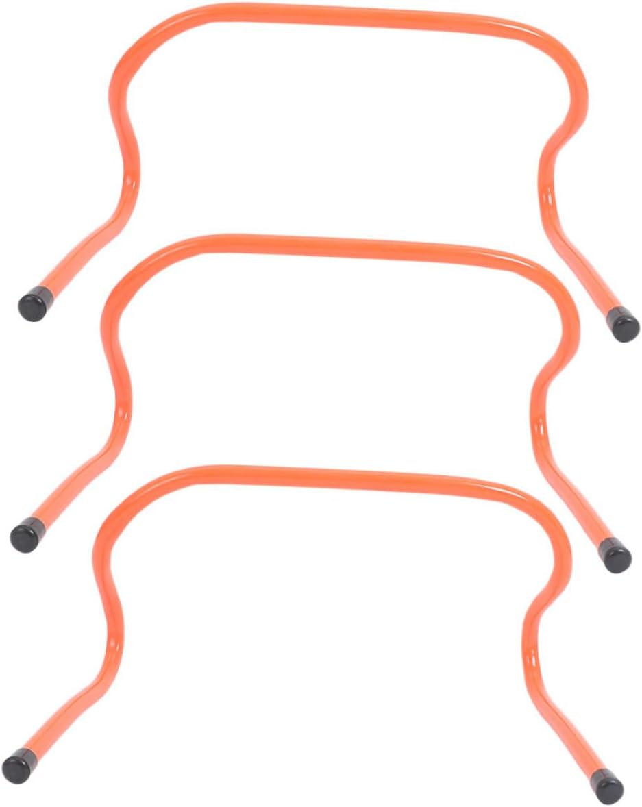 Toddmomy 3pcs Adjustable 15cm Plastic Speed Training Hurdles for Youth Soccer Agility and Running Drills, Lightweight Track Equipment for Football and Basketball Practice