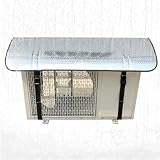 AC cubierto en el exterior - Signo impermeable, polvo - Signo de polvo | Película de aluminio Clima Sistema Protección de negro, pesado, cubierta de unidad exterior a la ventana exterior