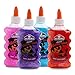 Elmer's Liquid Glitter Glue, Great For Making Slime, Washable, Assorted Colors, 6 Ounces Each, 4 Count