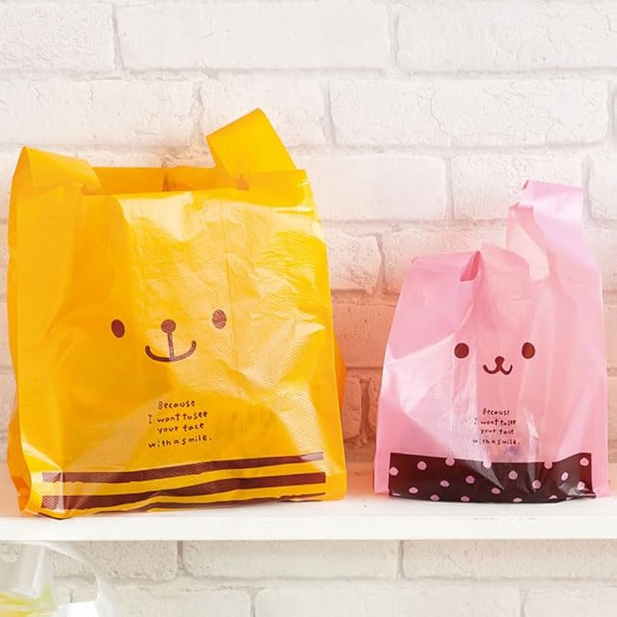 Amazon.co.jp: ヘッズ 手提げ袋 レジ袋 30×55×15cm うさこ L 100