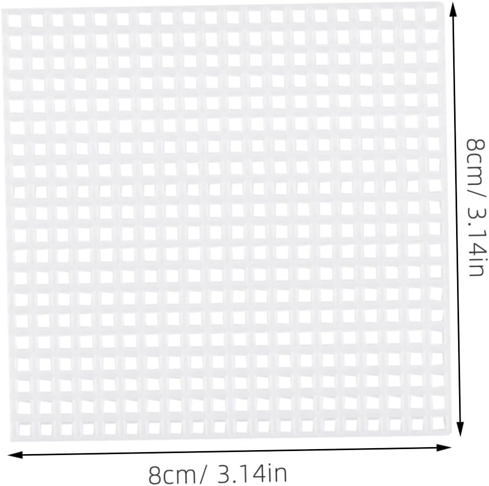 Plastic Needlepoint Canvas 30 Pieces White Grid Sheets for DIY Cross Stitch