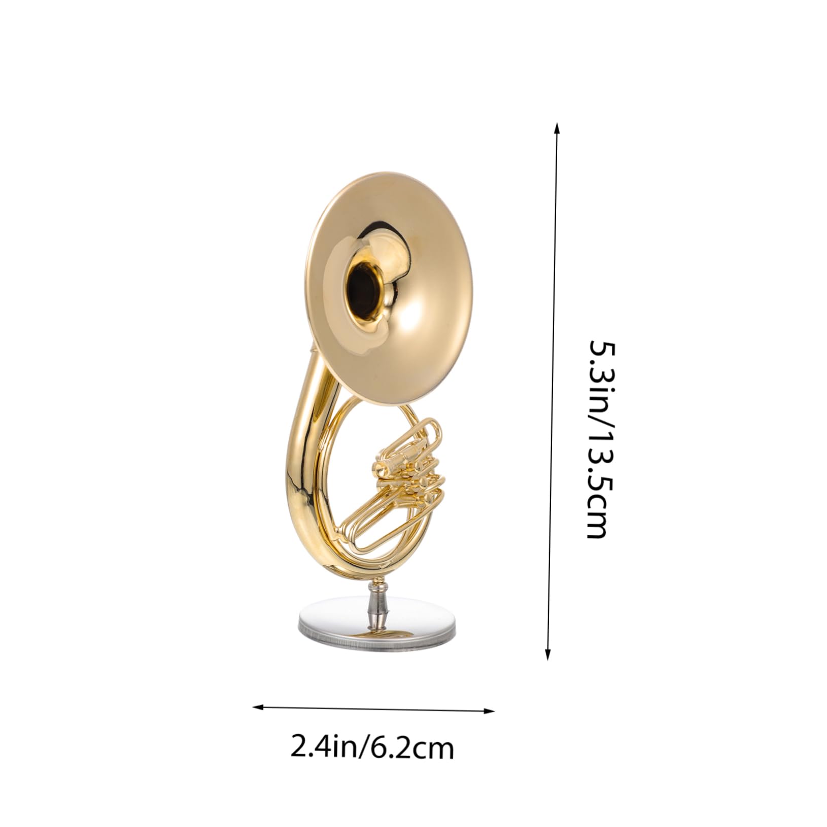 BESPORTBLE Artistic Sousaphone Model 1 Set Mini Box Delicate Instrument Decoration for Living Room