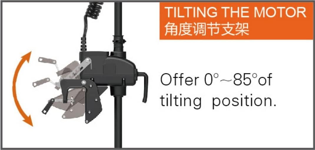 HASWING Electric Trolling Motor – 12V 55LB 26 Inch Shaft Cayman T Transom Mount Boat Fishing Saltwater Freshwater with Remote Control and Wireless Foot Controller