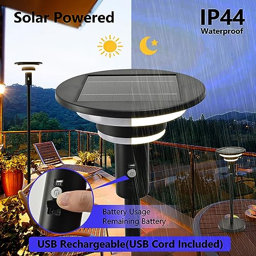 Lampadaire solaire d'extérieur étanche IP44 hauteur réglable 3000K - 5
