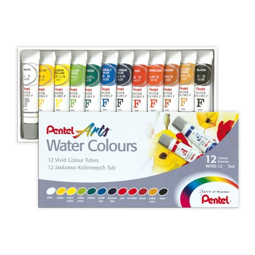 Pentel Tinta Aquarela Wfrs Arts à Base de Água 12 Cores WFRS-12