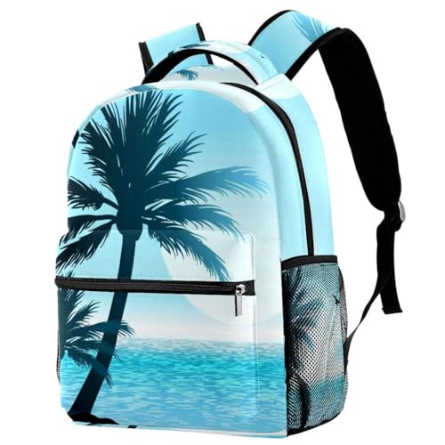 Sac à dos pour ordinateur portable tropical sac de voyage et d'école hommes femmes 40cm