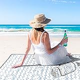 Lamivia Picnic Blanket Beach Blankets, 80''x80'' Thick Outdoor Mat with 3-Layers, Waterproof...
