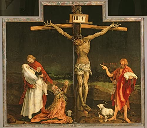 Crucifixion Retable Issenheim Matthias Grünewald Grand Tableau Toile pour Grand Mur Vide