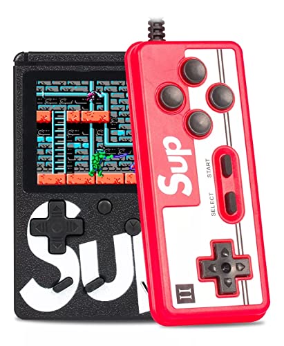 Vídeo Game Mini Portátil Sup 400 Jogos Retro Clássico Ligue Tv + Controle (Preto)