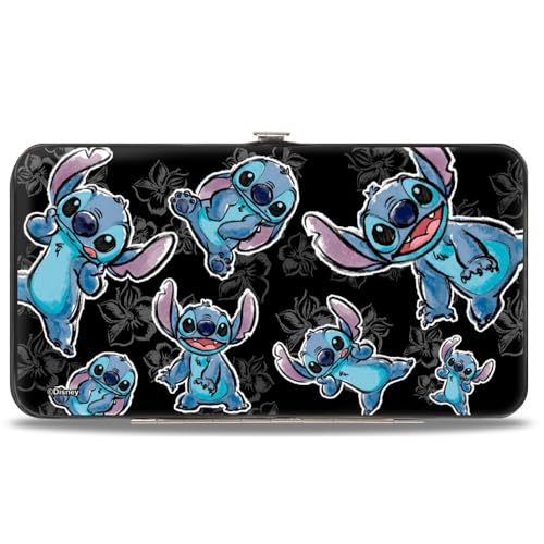 Buckle-Down Damski portfel na zawiasy, Lilo i Stitch, Lilo i Stitch, 18 cm x 10 cm, portfel na zawiasy - Lilo & Stitch