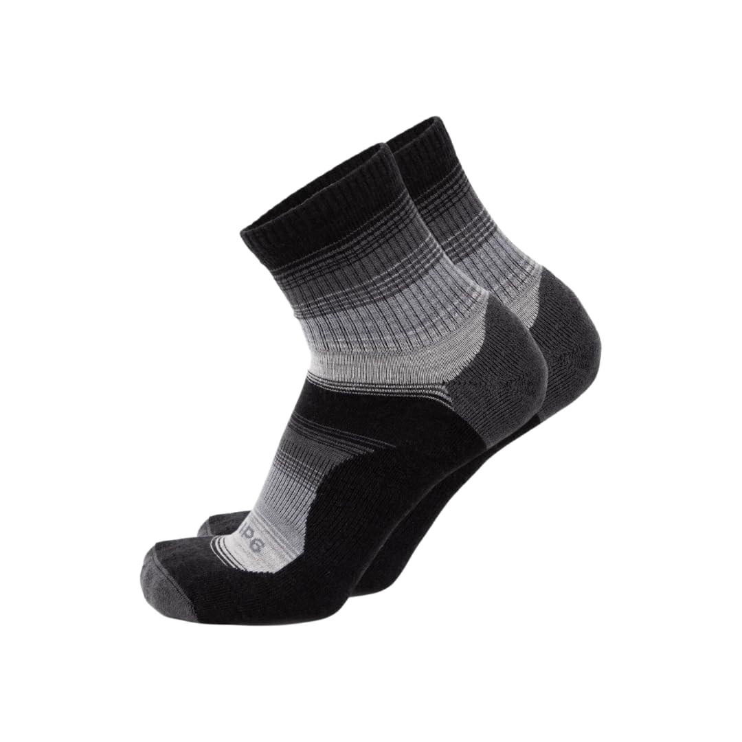 GRIP6 Wool Micro-Crew Socks: Lightweight Wool Socks for Hiking, All Day Comfort - Wicking Crew Socks for Men and Women