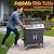 Segmart 4 Burner Gas Grill with Side Burner, Stainless Steel Foldable Side Tables, 40,000 BTU, with Grease Tray, Easy Assembly for Patio, Backyard (Folding Version)