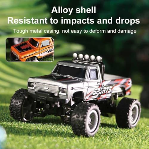 Image of 1 /64 Rc Mini Die Cast TrucksCar with Three Speed Light and Sounds App Controlled Remote Control Off-Road USB Rechargeable Truck Gift for Kids Adults (Mini NewRC)