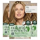 Clairol Natural Instincts Demi-Permanent Hair Dye, 7G Dark Golden Blonde Hair Color, 3 Count