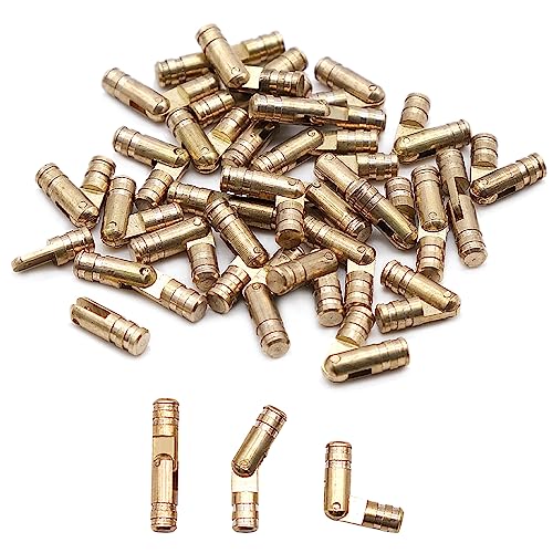 30 pièces de mini charnières Barrel, charnières cachées de meubles pour boîte à bijoux DIY, boîte cadeau, boîte en bois, boîte à bijoux-0,4 x 2 cm