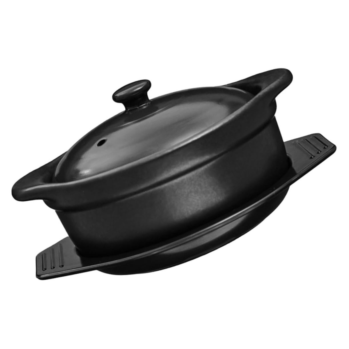 Keramik Schmortopf 1, 26 L Schwarz Hitzebeständig für Küche | Multifunktional, Haushaltsauflauf, 1, 26 L Volumen, Geeignet für Restaurant Kochtopf