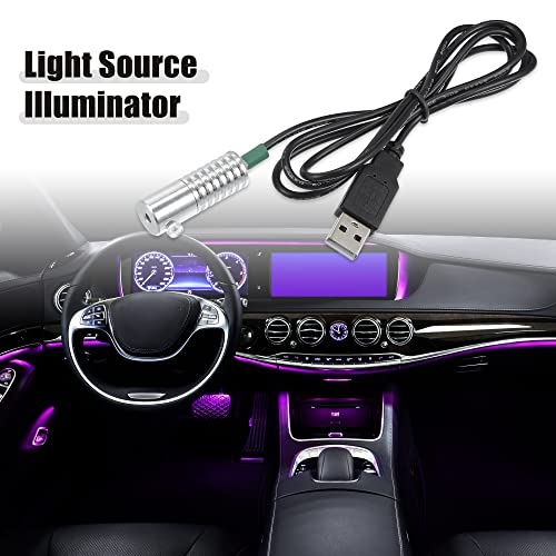 ACROPIX 3mm 0.12" 2W LED Luz de Alumino Iluminador Verde USB para Auto miniatura 2