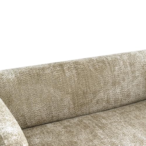 GDFStudio Modern Loveseat 58 Inch, Chenille Fabric Sofa Chair, Removable Cushion 2 Seater Sofa for Living Room, Study Lounge Seating, Apartment Size Loveseat, Fixed Backrest Design, Camel Brown by GDFStudio - Used condition - Image 9