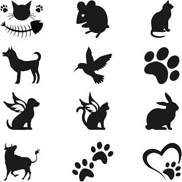 EBONY Personalized Pet Memorial Garden Stones for Dog or Cat Headstone Custom Pet Memorial Stone Customize with Name and Date Message Gift for Loss of Dog & Cat Lover (Icon+Name)