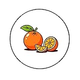 Fox & Friends 12 Stück Muffinaufleger Muffinfoto Aufleger Foto Bild Frucht Orange Cartoon rund ca. 7 cm *Neu*Ovp*