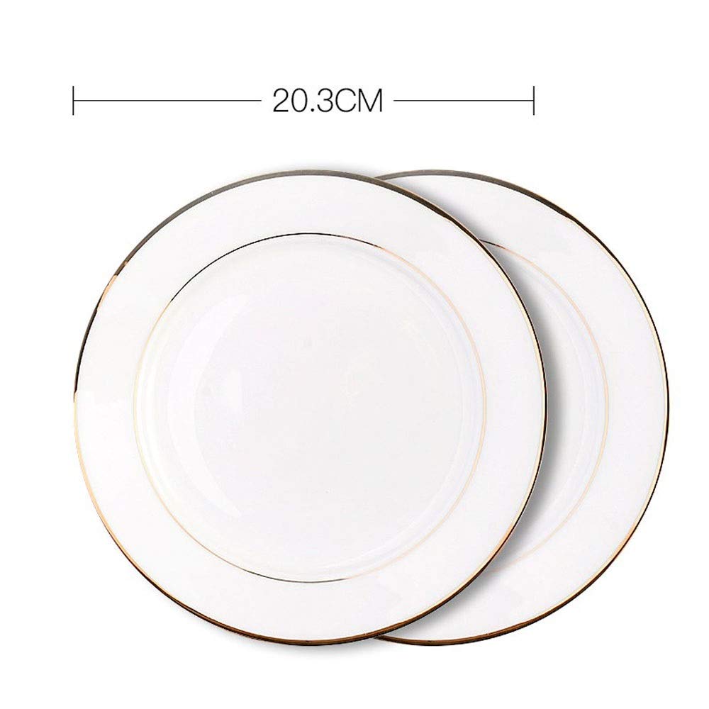 Piatto da Cena Piatto da tavola in Ceramica Imitazione Piatto da tavola Decorativo da 2 Pezzi