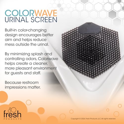 Fresh Products Colorwave Urinal Screen Color Changing Bathroom Deodorizer for Urinals in Commercial Restrooms with Long-Lasting Fragrance and Superior Splash Control - Bruh 10 pack by Fresh Products - Image 6