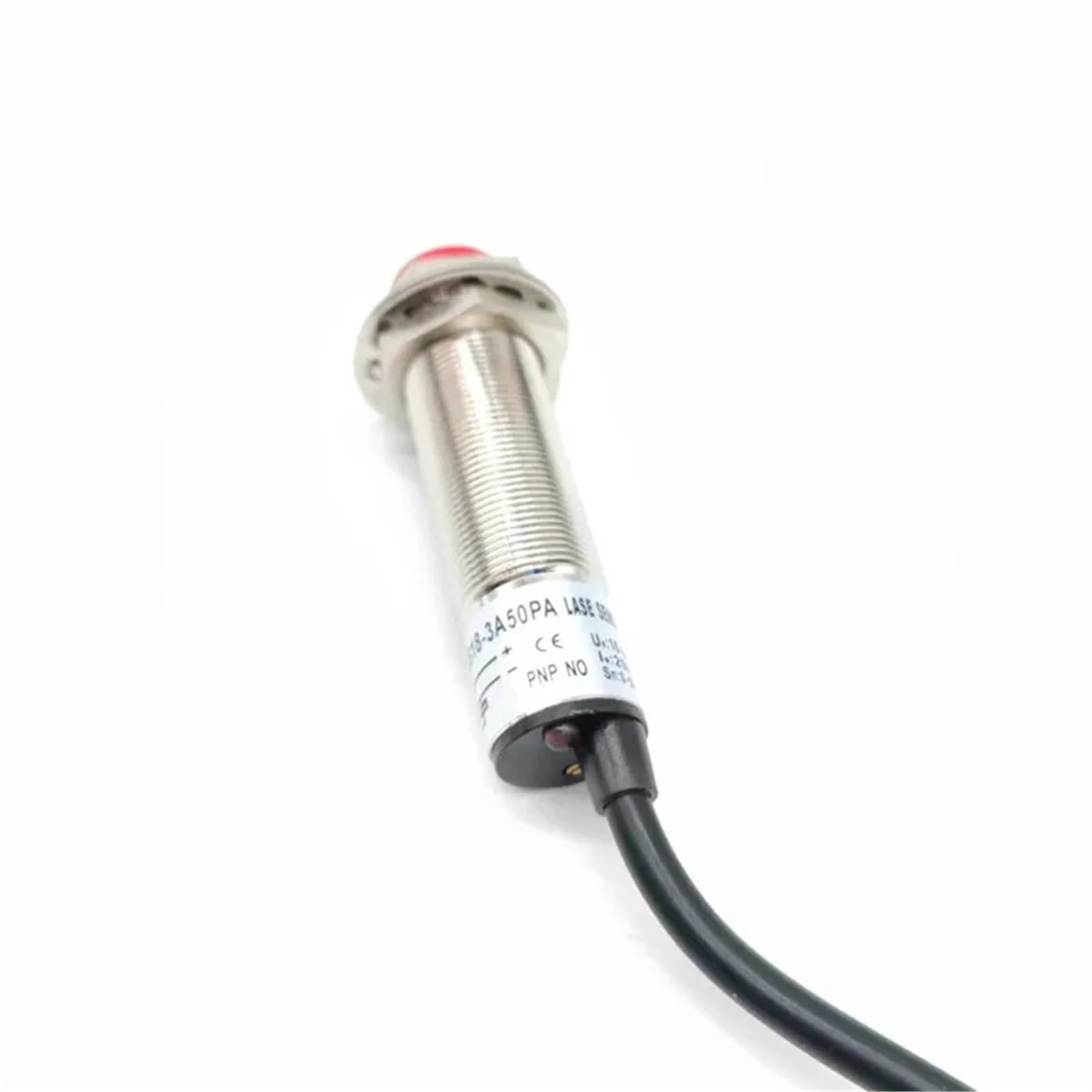 Sensor láser M18 PNP interruptor de Sensor infrarrojo difuso visible 6-36V CC interruptor fotoeléctrico ajustable 10-50cm