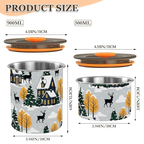 Contenedor hermético para café acero inoxidable 900 ml miniatura 2