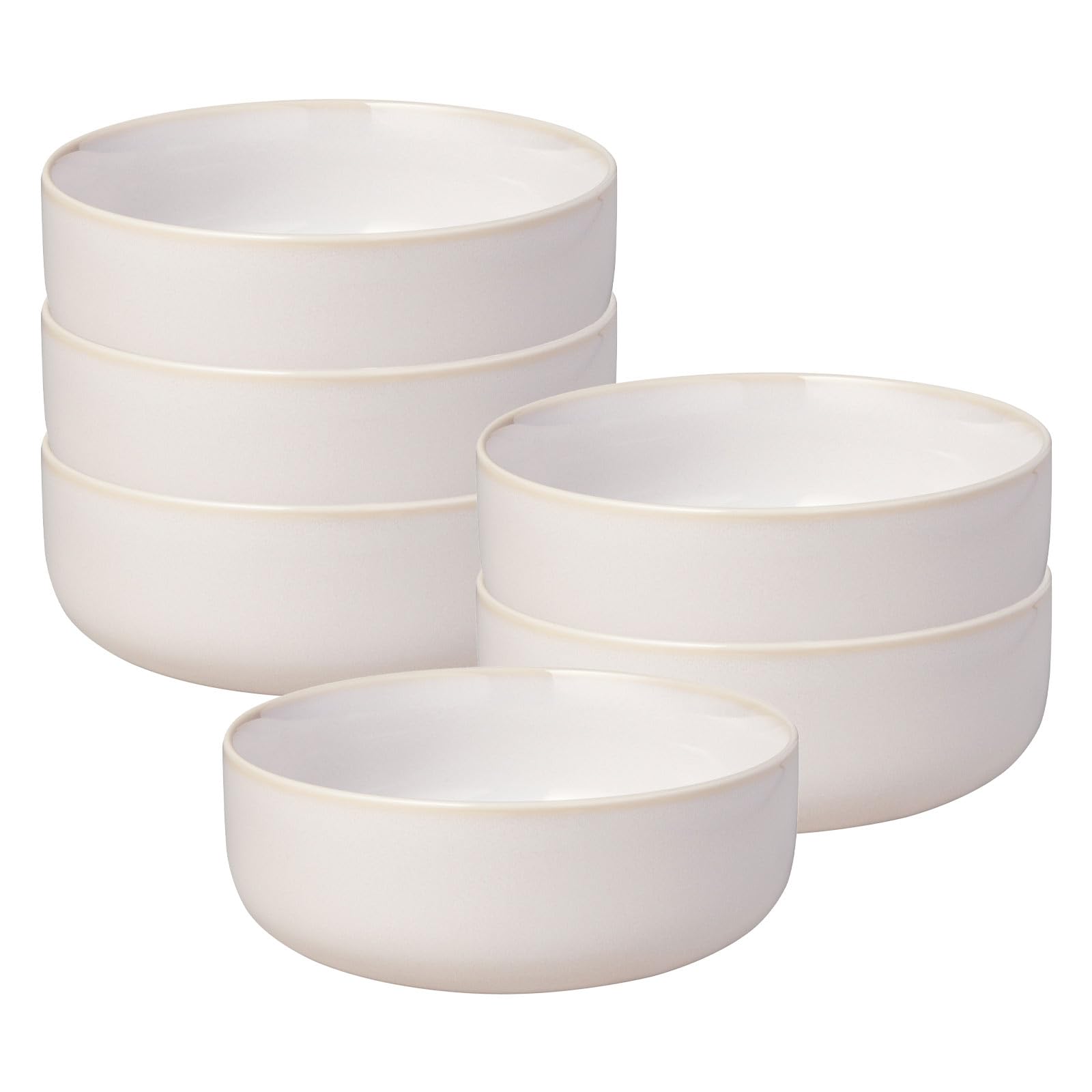 Villeroy & Boch like. by Crafted Cotton Bol 6er Set, 16 cm, Müslischale mit Reaktivglasur, Premium Porzellan, Beige, 19-5183-1900