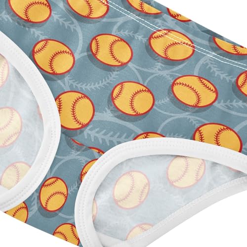 Little Girls' Soft Cotton Underwear Kids Breathable Comfort Baseball Panties Briefs Toddler4