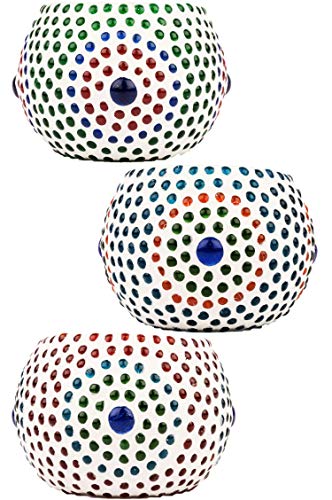 6er Set Orientalisches Mosaik Windlicht Ajan 9 cm groß Bunt | Orientalische Glas Teelichthalter orientalisch… – Bild 3