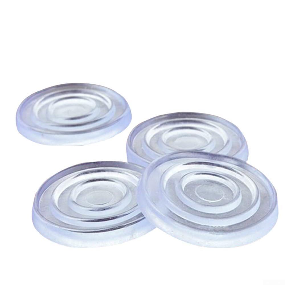 200Pcs Non-Slip Silicone Pads 1.6" for Cutting Boards, Washable Anti-Slip Feet to Protect Countertops, Transparent for Trays and Appliances(24MM)