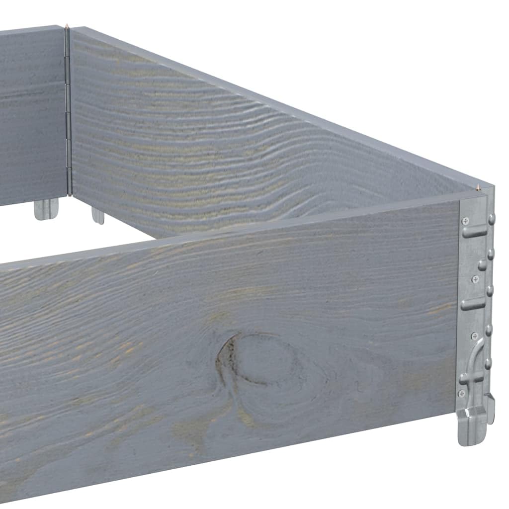 Fioriera da Giardino in Legno Massello Pino Grigio 120x80 cm | Ideale per orto sul balcone o terrazza, questa struttura pieghevole e impilabile ottimizza lo spazio esterno.