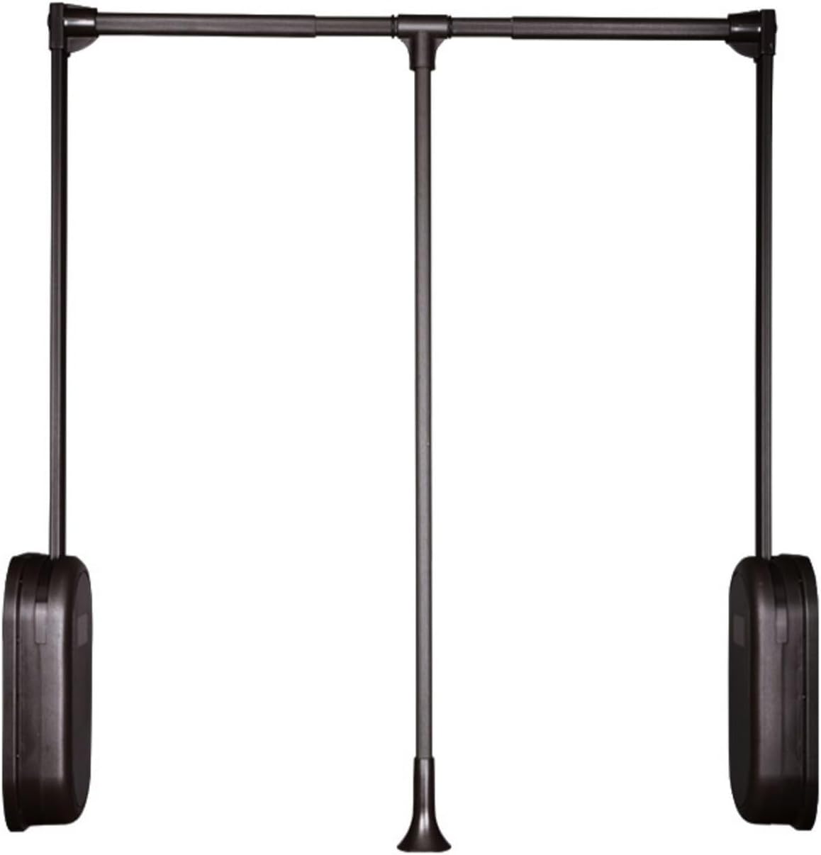 Adjustable Pull Down Closet Rod Organizer, Wardrobe Lift Rail for Easy Clothing Access, 510-1210mm Width, Soft Return, Holds Up to 18KG, Ideal for Small Spaces