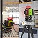 Huepar 3D Self-Leveling Laser Level 3x360 Red Cross Line 100Ft Three-Plane Leveling and Alignment Laser Level Tool -Two 360° Vertical and One 360° Horizontal Line -Magnetic Pivoting Base GF360R