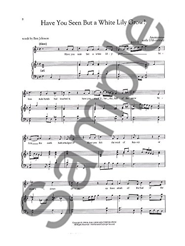 English Songs: Renaissance to Baroque: The Vocal Library High Voice - Image 2