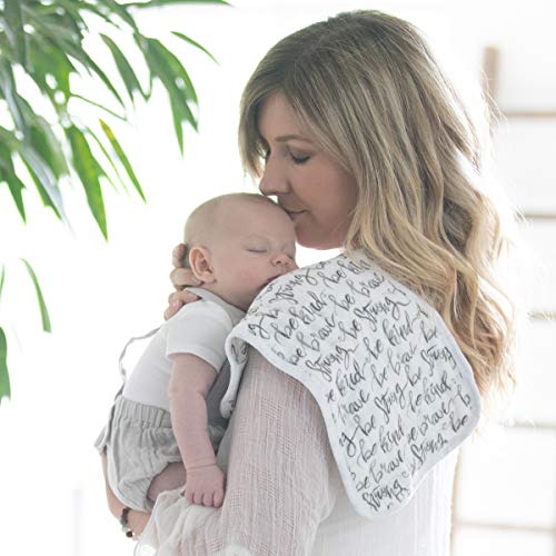 Bebe au Lait Classic Muslin Baby Burp Cloth Set - Just Be and Leaves3