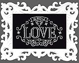 Design Works Crafts Grow Love Chalkboard Counted Cross Stitch Kit, 4 by 6