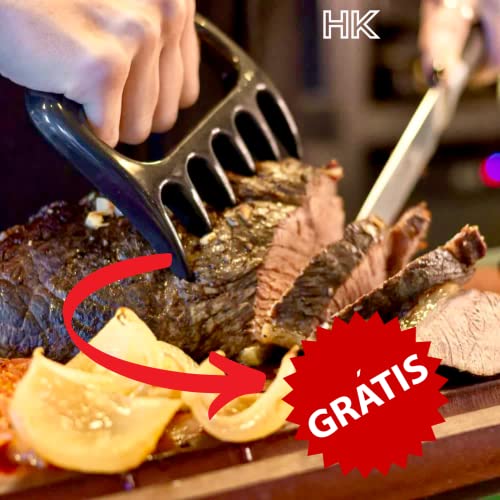 Faca Churrasco Artesanal “Picanheira” + Garra de Urso | Faca Aço Inox 3mm de 8'' Polegadas | Cabo