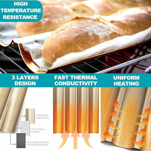 Molde para pan con acabado premium antiadherente y estructura perforada para alta cocina 8