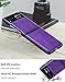 Cresee Case for Motorola Razr 2023 - PU Vegan Leather Back & Hard PC Bumper Phone Case for Moto Razr 2023 - Purple