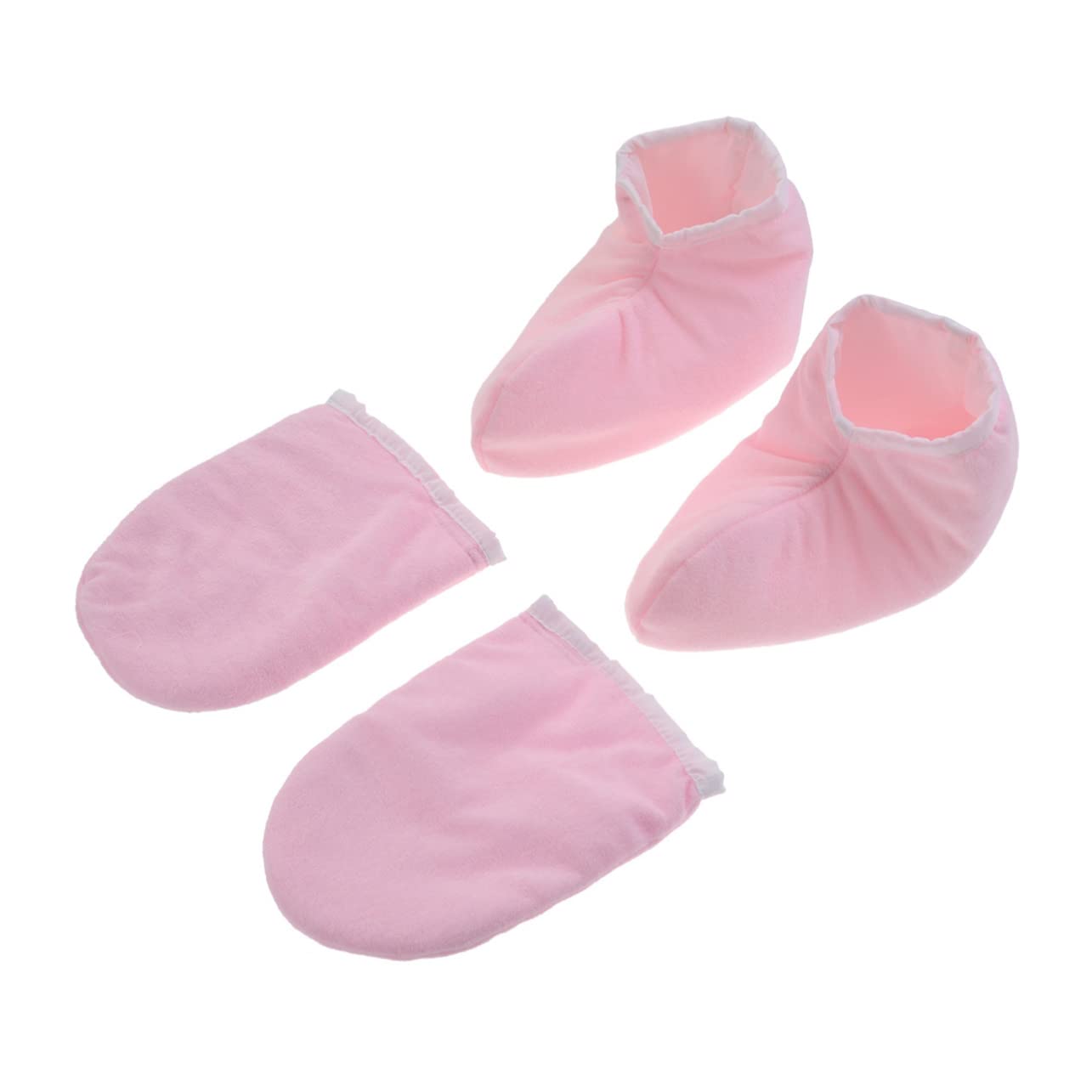 Healeved 6 Pares guantes aislantes de guantes para manos secas guantes de belleza guantes de spa cubierta de spa para pies guantes de cera de parafina cuidado rosa