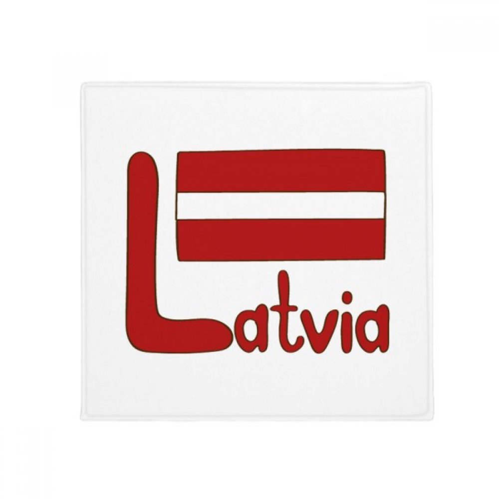 Tapis de lèttonie drapeau national rouge 80x80cm pour cuisine et chien