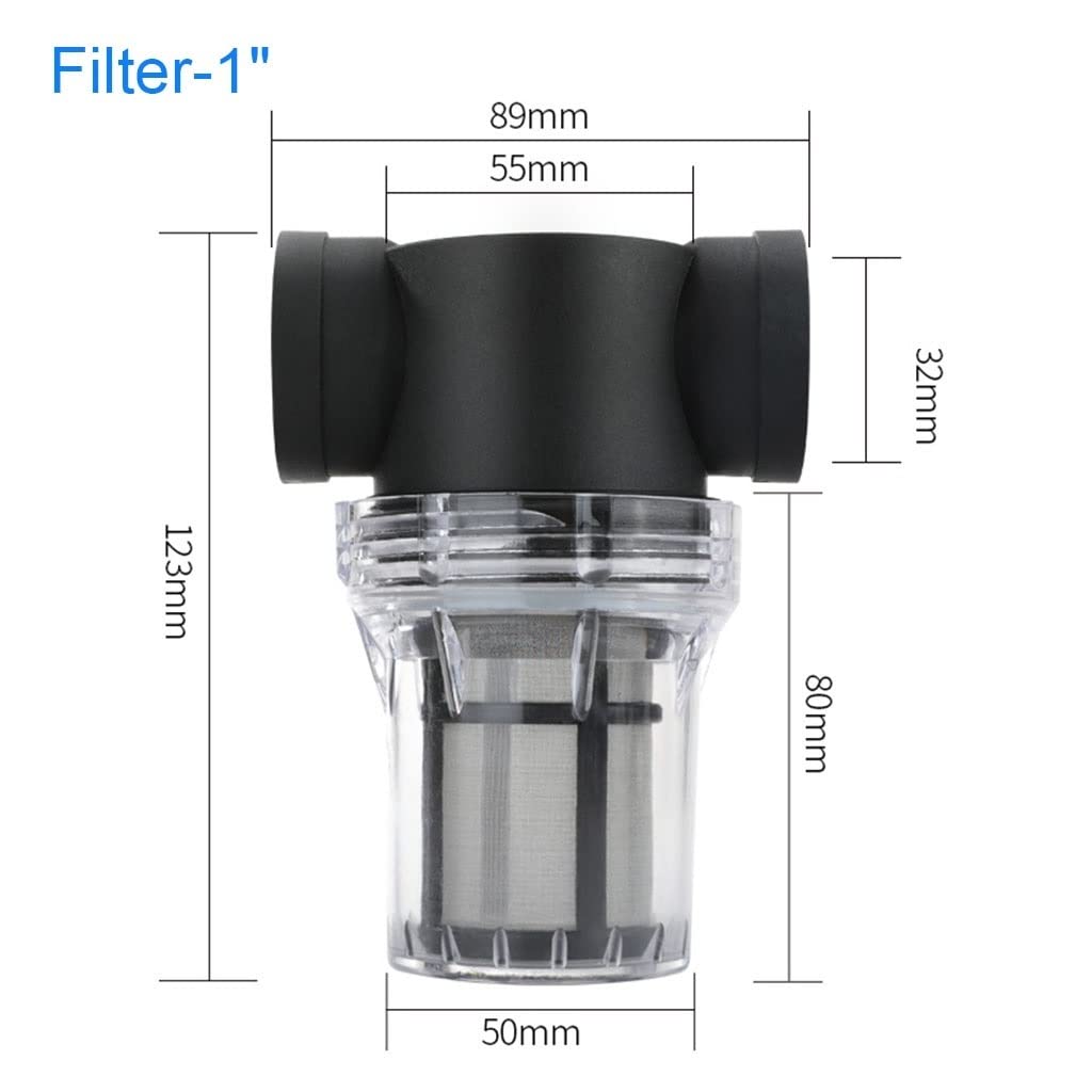 Filtro para Manguera， 1 Filtro de Malla en línea for tuberías de riego de Alto caudal.(40 Mesh 3/4'')