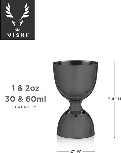 Miniatura 3 de Viski Canterbury - Juego de 1 herramienta de medición doble para cócteles, herramientas de bar y accesorios, herramienta de barman de acero