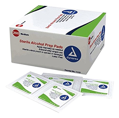 200 dynarex alcohol prep pads (616784110325)