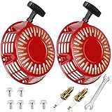 FVRITO Pull Recoil Start for GX240 8HP GX270 9HP 28400-ZE2-W01ZA 28400-ZE2-W01ZB 28400-ZE2-W01ZN 26-10469 Oregon 31-049 Generator Pressure Washer go cart Motor Lawn Mower Water Pump Red