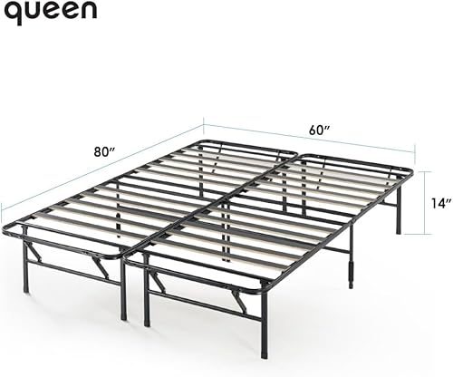 Miniatura 42 de Best Price Mattress Base de cama metálica de 18 pulgadas con base de colchón de listones de acero resistente (no necesita somier)