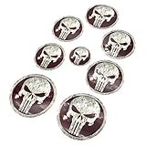 Passgenauer CAD Zuschnitt Finest-Folia Digitaldruck Emblem Sticker Aufkleber (R018 Skull 3)